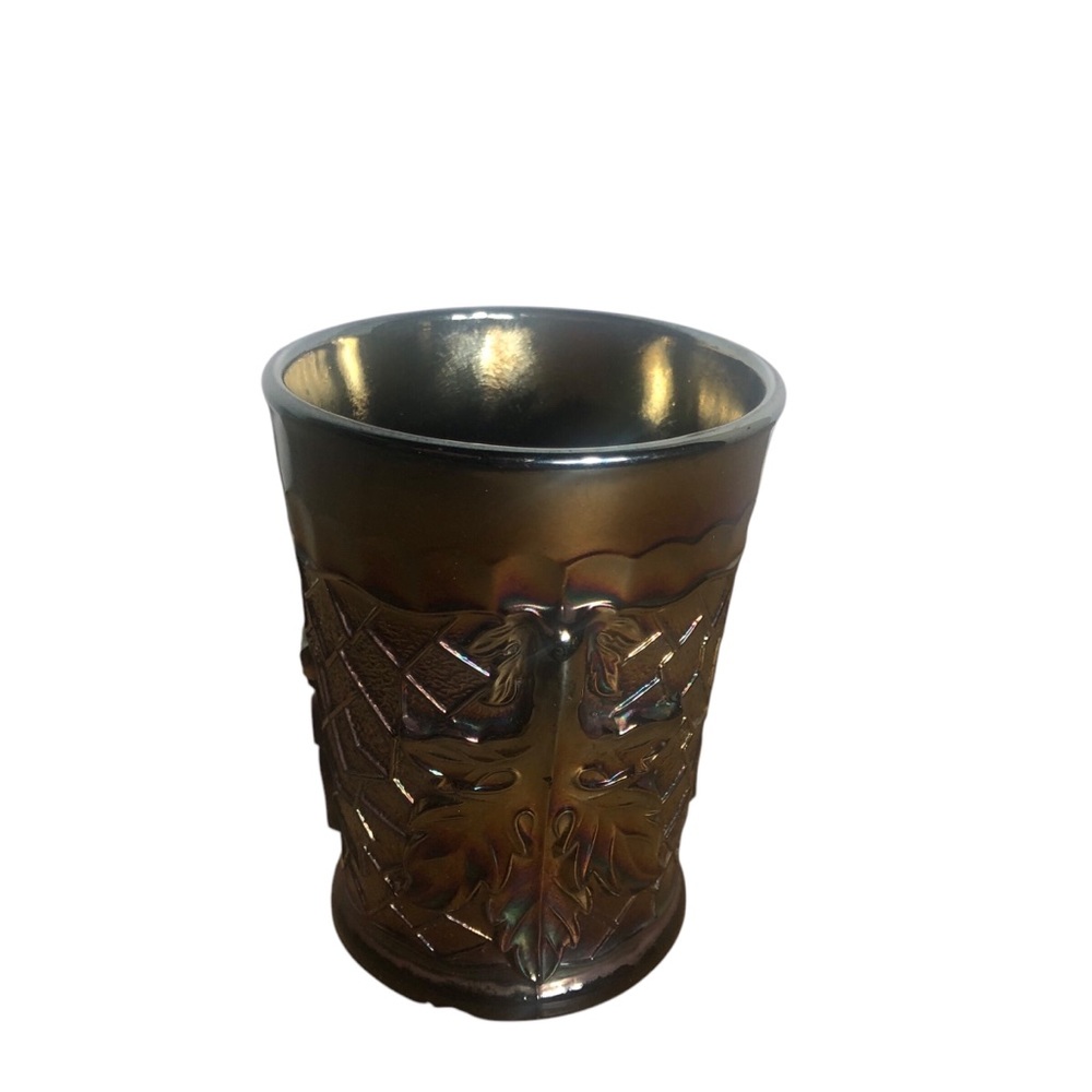 Antique Dugan Amethyst Carnival glass tumbler